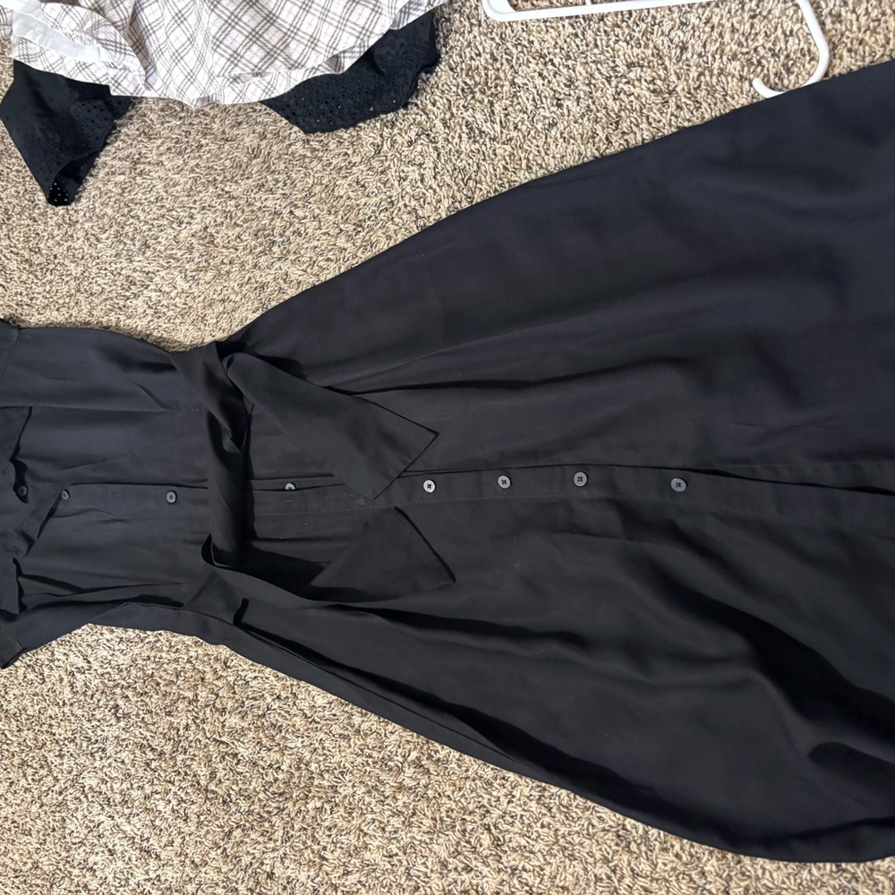 Mango Black Pleated A-line Maxi Dress Halter Neck